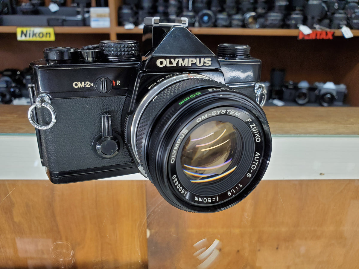 Olympus OM-2n, 35mm Film Camera w/ Olympus 50mm 1.8 Lens, CLA'd