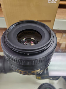 AF-S DX Nikkor 35mm f/1.8G lens w/box, Used Condition 10/10 - Paramount Camera & Repair