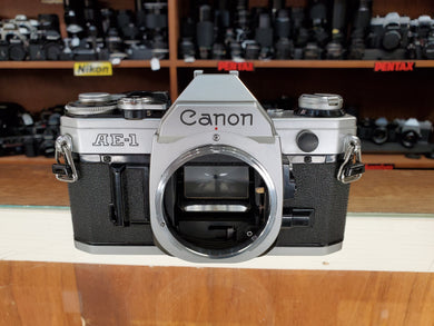 Canon AE-1, 35mm SLR Film Camera, Fresh CLA, No meter, Bargain - Paramount Camera & Repair