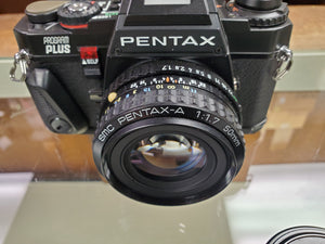 Pentax Program Plus, 35mm Film Camera w/50mm F1.7 SMC lens, Fresh CLA, Canada - Paramount Camera & Repair