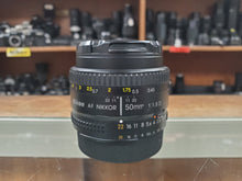 Load image into Gallery viewer, Nikon 50mm f/1.8D lens - Used Condition 9/10 - Paramount Camera &amp; Repair