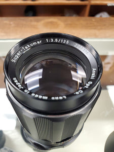 Pentax Super-Takumar 135mm 3.5 lens, M42, Manual film lens, Exc Condition, Canada - Paramount Camera & Repair