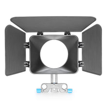 Load image into Gallery viewer, DSLR Video Matte Box - 15mm Rail Mount, adjustable height mount - Paramount Camera &amp; Repair