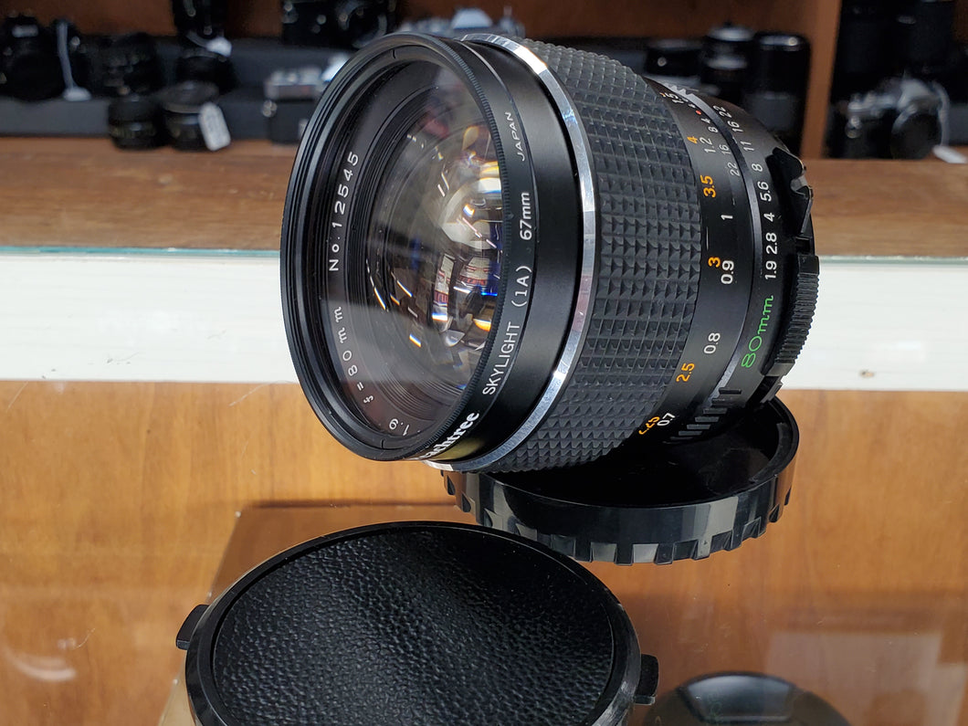 MINT Mamiya-Sekor C 80mm f1.9 Medium Format Lens for 645 Super 1000s Pro, CLA'd Canada - Paramount Camera & Repair