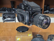 Load image into Gallery viewer, MINT Mamiya M645 w/ Sekor C 150mm 3.5 Lens, AE finder, CLA&#39;d, Light Seals