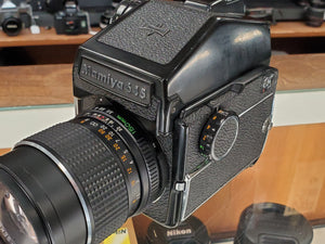 MINT Mamiya M645 w/ Sekor C 150mm 3.5 Lens, AE finder, CLA'd, Light Seals
