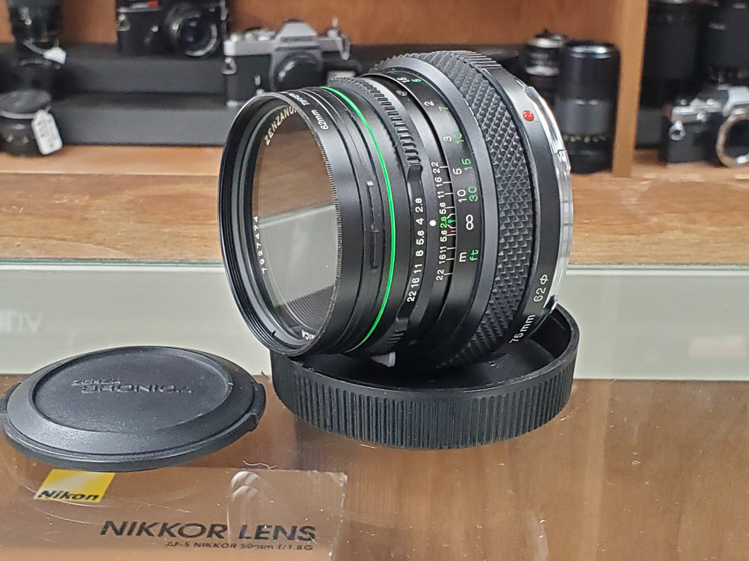 Zenza Bronica 75mm 2.8 Zenzanon EII Lens for ETRS ETR ETRSI, CLA, MINT