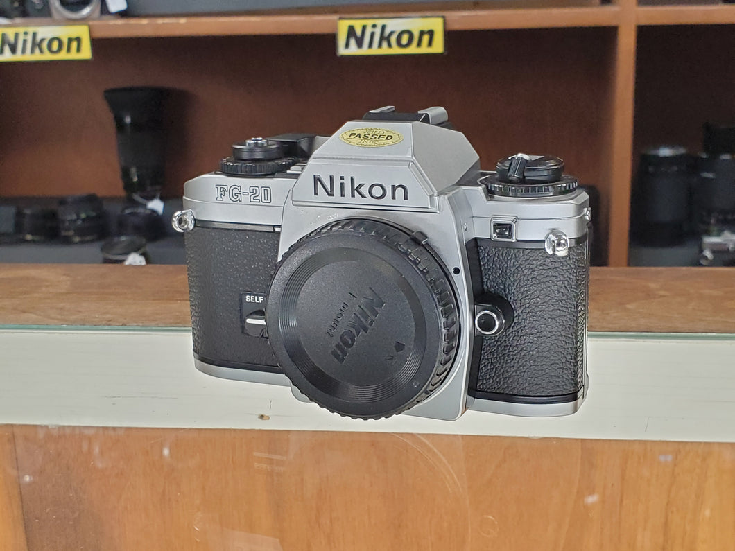Nikon FG-20, 35mm SLR Film Camera, Professional CLA, Canada - Paramount Camera & Repair