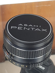 Asahi Pentax Takumar SMC 55mm F2 lens- MINT