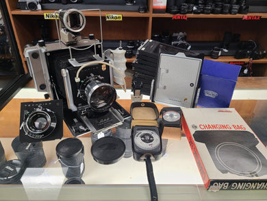 Linhof Super Technika V Large Format 4x5, 9x12, 150mm & 270mm Lenses, Grip & more, CLA'd