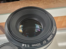 Load image into Gallery viewer, Canon EF 50mm f/1.4 lens - Used Condition 10/10