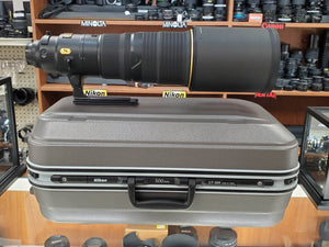 Nikon 500mm f/4E FL ED VR Super Telephoto, 9.9/10 Condition, Canada