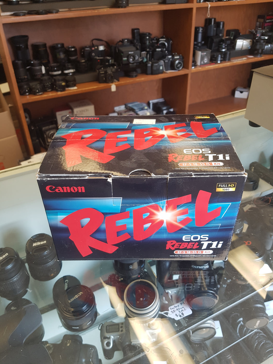 BOX ONLY Canon Rebel T1i EF-S 18-55 IS Kit