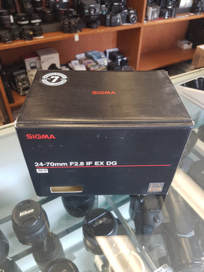 BOX ONLY Sigma 24-70F2.8 IF EX DG