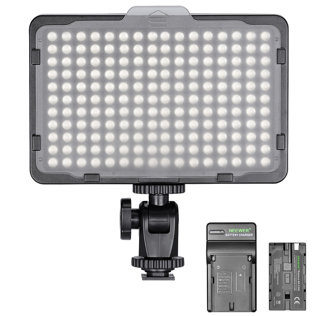 Wireless 176 LED Video Light - Dimmable, Lithium Powered or AC adapter, Cordless, - Paramount Camera & Repair