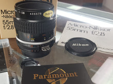 Load image into Gallery viewer, Nikon Nikkor 55mm f2.8 AIS Manual Lens for Nikon Film Camera, MINT - Paramount Camera &amp; Repair