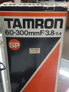 Tamron 60-300mm F3.8-5.4 with Adaptall Nikon Mount Manual Film Lens - Used Condition 9.5/10 - Paramount Camera & Repair