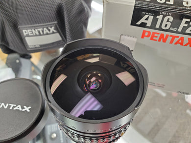 Extremely Rare-Mint Pentax SMC Pentax A 16mm f2.8 Wide Angle Fish-Eye Lens - Paramount Camera & Repair