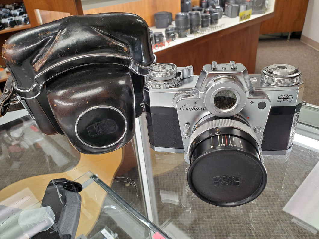 *Rare* Zeiss Ikon Contarex Bullseye w/Carl Zeiss Planar 1:2 f=50mm lens, CLA'd, Warranty - Paramount Camera & Repair