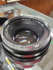 RARE* Carl Zeiss 50mm F1.4 Planar T*, 1.4/50 CLA'd, for Canon EF