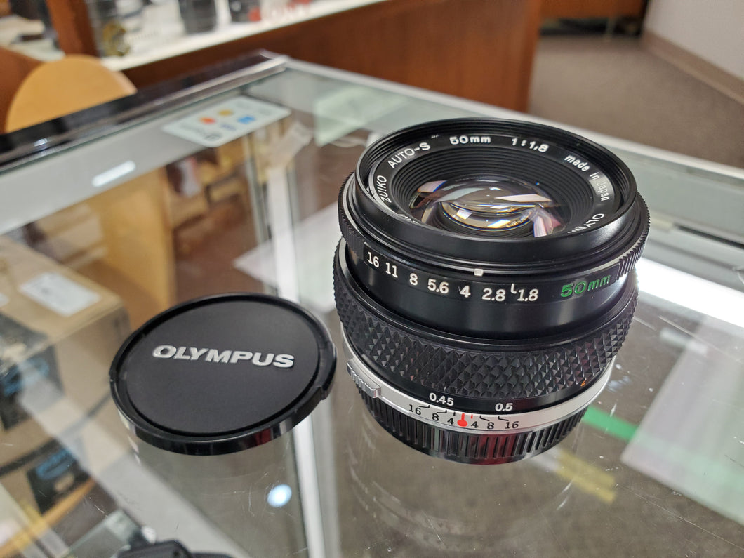 Olympus 50mm 1.8 , Manual film lens, Excellent Condition, cleaned - Paramount Camera & Repair