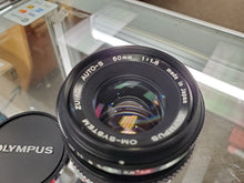 Load image into Gallery viewer, Olympus 50mm 1.8 , Manual film lens, Excellent Condition, cleaned - Paramount Camera &amp; Repair