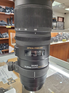 Sigma 70-200mm 2.8 OS EX Canon Full Frame Lens  - Used Condition 9/10 - Paramount Camera & Repair