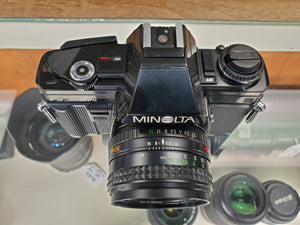 Minolta X-7A, 35mm SLR Film Camera w/ Rokkor 50m 1.7 Lens, Professional CLA, Canada - Paramount Camera & Repair