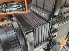 Load image into Gallery viewer, Mamiya RB67 Pro S Medium Format w/Mamiya-Sekor SF C 150mm F4, Viewfinder, FilmBack, CLA&#39;d, New Lightseals - Paramount Camera &amp; Repair