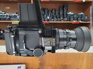 Mamiya RB67 Pro S Medium Format w/Mamiya-Sekor SF C 150mm F4, Viewfinder, FilmBack, CLA'd, New Lightseals - Paramount Camera & Repair