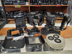 Mamiya RB67 Pro S Medium Format w/Mamiya-Sekor SF C 150mm F4, Viewfinder, FilmBack, CLA'd, New Lightseals - Paramount Camera & Repair