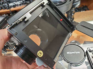 Mamiya RB67 Pro S Medium Format w/Mamiya-Sekor 250mm F4.5, Viewfinder, FilmBack, CLA'd, New Lightseals - Paramount Camera & Repair