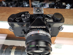 Olympus OM-2n, 35mm Film Camera w/ Olympus 50mm 1.8 Lens, CLA'd, Light Seals, Canada - Paramount Camera & Repair
