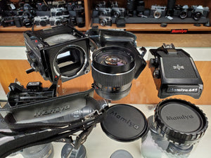 Mamiya 645 1000s w/Grip, Sekor C 80mm F1.9, Metered finder, CLA'd, Light Seals - Paramount Camera & Repair