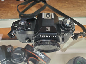 MINT Nikon EM, 35mm SLR Film Camera, Professional CLA, New Seals, Canada - Paramount Camera & Repair