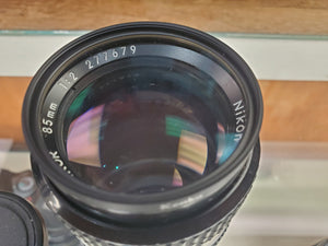 Nikon Nikkor 85mm f/2 AI-S Nikon Manual Film Lens - Used Condition 7/10 - Paramount Camera & Repair
