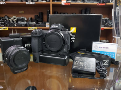 LIKE NEW, Nikon Z7 II Mirrorless w/FTZ Adapter, Grip, 45.7MP, 4K Video, Touchscreen, Wifi, Bluetooth - Paramount Camera & Repair