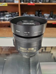 AF-S DX Nikkor 35mm f/1.8G lens - Used Condition 10/10 - Paramount Camera & Repair