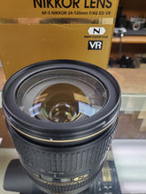 Load image into Gallery viewer, AF-S Nikon 24-120mm f/4G ED VR - Like new - Condition 10/10 - Paramount Camera &amp; Repair