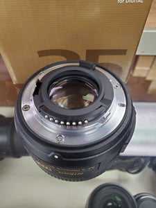 AF-S DX Nikkor 35mm f/1.8G lens w/box, Used Condition 10/10 - Paramount Camera & Repair