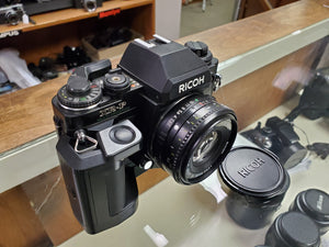 Ricoh XR-P Multi Program w/50mm F2 lens, Winder, CLA'd, New Light Seals, Canada - Paramount Camera & Repair