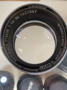 Leica Leitz Summarit 50mm F/1.5 lens for Leica M, CLA'd, No Oil residue, Canada - Paramount Camera & Repair