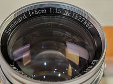 Load image into Gallery viewer, Leica Leitz Summarit 50mm F/1.5 lens for Leica M, CLA&#39;d, No Oil residue, Canada - Paramount Camera &amp; Repair