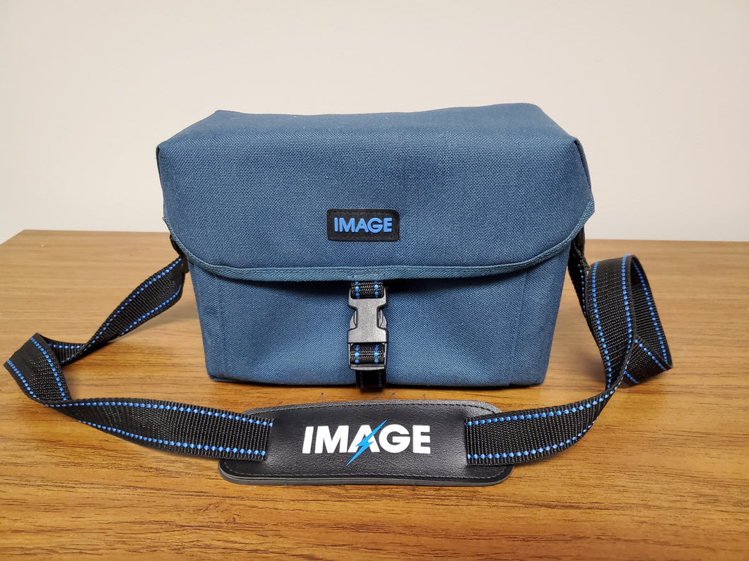 Vintage Image Blue Used Film Camera Bag Small Flip Top - Paramount Camera & Repair