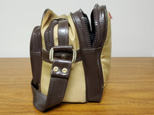 Load image into Gallery viewer, Vintage Optex Used Film Camera Bag Gold &amp; Brown Leather Large - Paramount Camera &amp; Repair