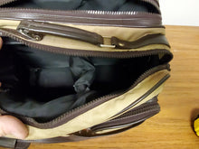 Load image into Gallery viewer, Vintage Optex Used Film Camera Bag Gold &amp; Brown Leather Large - Paramount Camera &amp; Repair