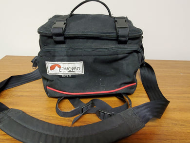 Vintage LowePro Elite III Used Film Camera Bag Black Medium - Paramount Camera & Repair