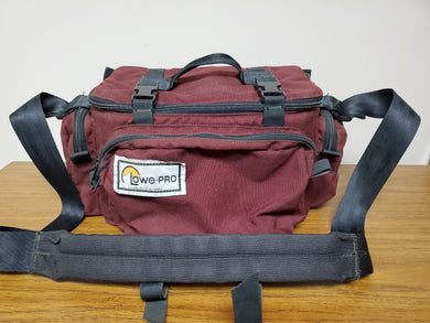 Vintage LowePro Used Film Camera Bag Burgundy Large - Paramount Camera & Repair