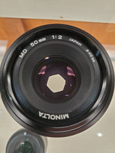 Load image into Gallery viewer, Minolta 50mm F2 MD Film Portrait lens, Canada - Paramount Camera &amp; Repair