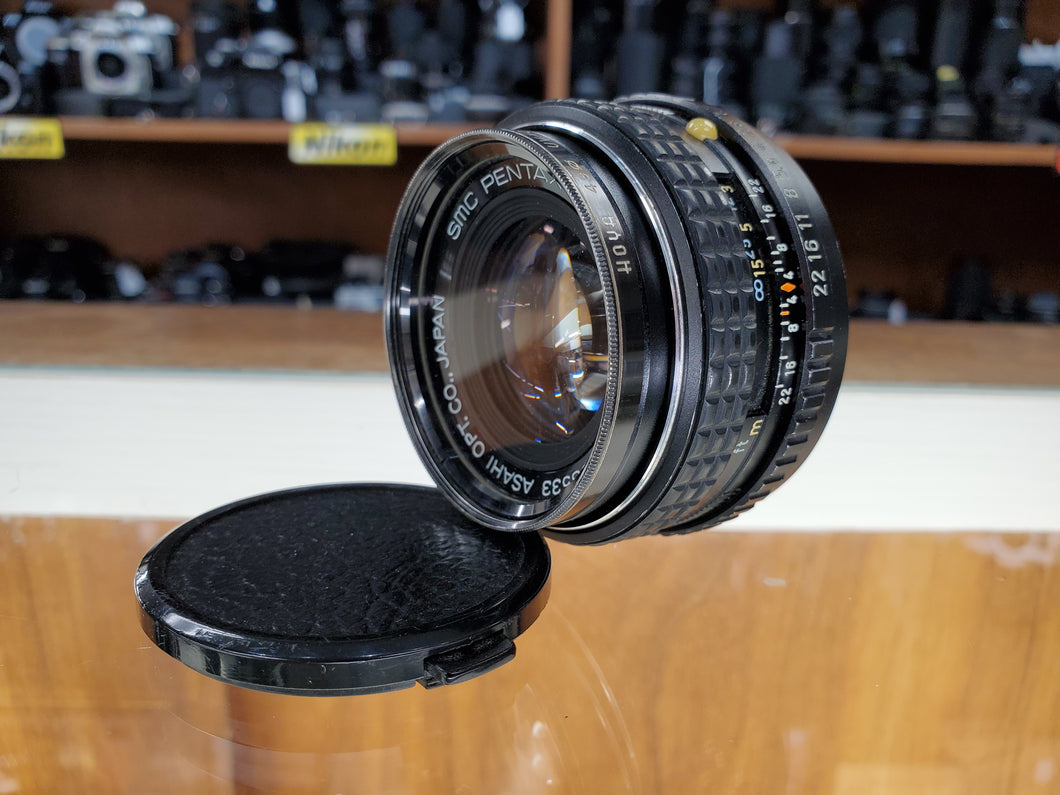 Pentax M 50mm F1.7 Portrait lens, Manual film lens, Hoya UV Filter, Canada - Paramount Camera & Repair